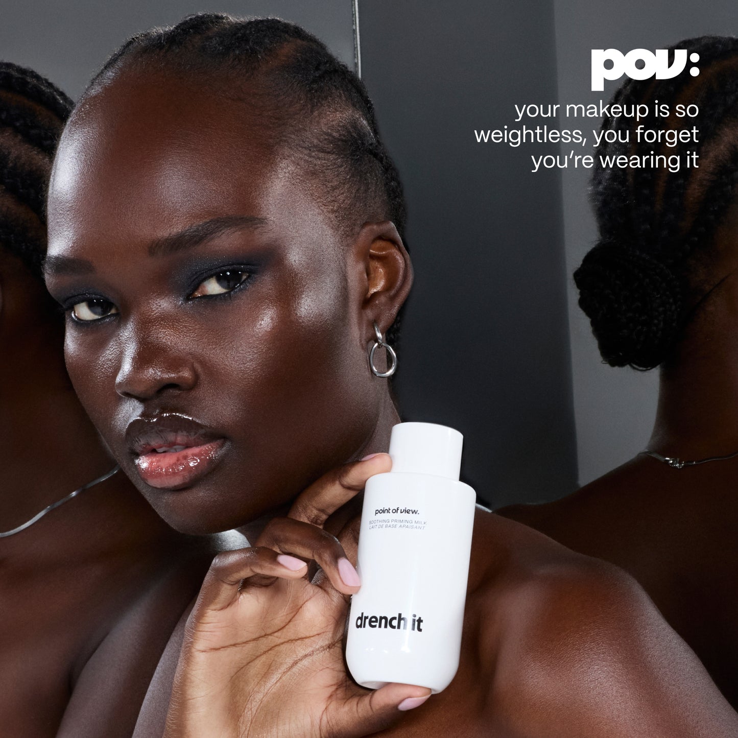 POV Beauty Drench It hydrating priming milk toner — pov: your makeup is so weightless, you forget you're wearing it 