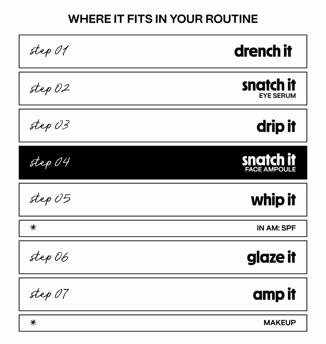 snatch it face ampoule